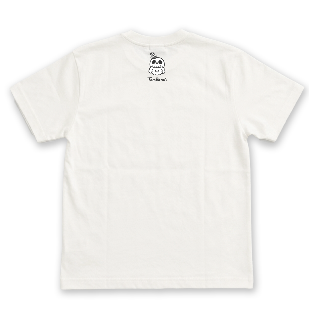 TomBonia 萬聖節限定Tee 白色・背面骷髏Muck